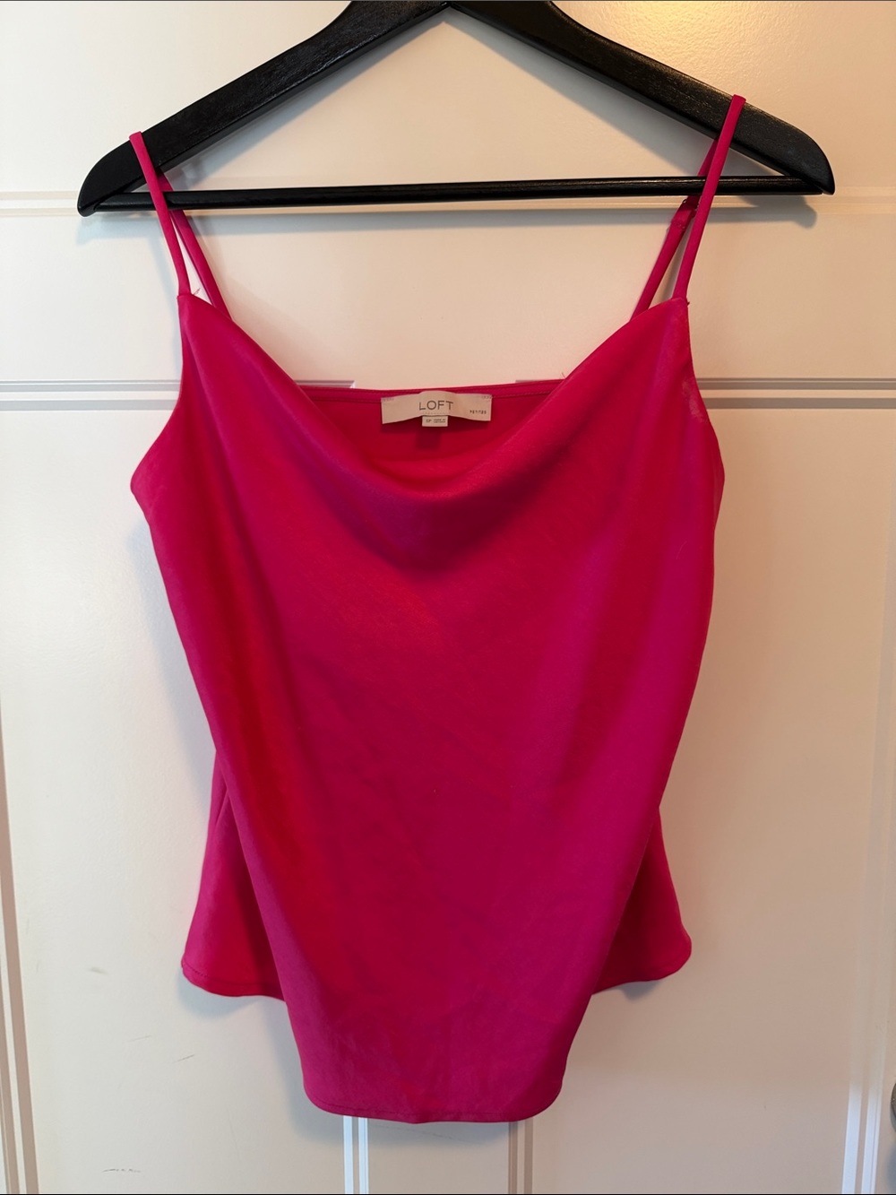 LOFT Hot Pink Cowl Neck Spaghetti Strap Camisole
